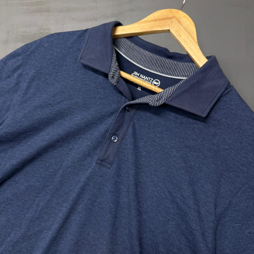 Vineyard Vines Jim Nantz Made in PERU Stretchy Performance Polo Shirt Blue XL